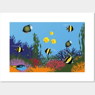 Coral fish Posters and Art